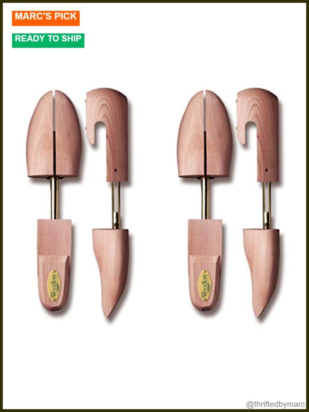 Woodlore Cedar Shoe Trees 2-Pack for Men Made in USA